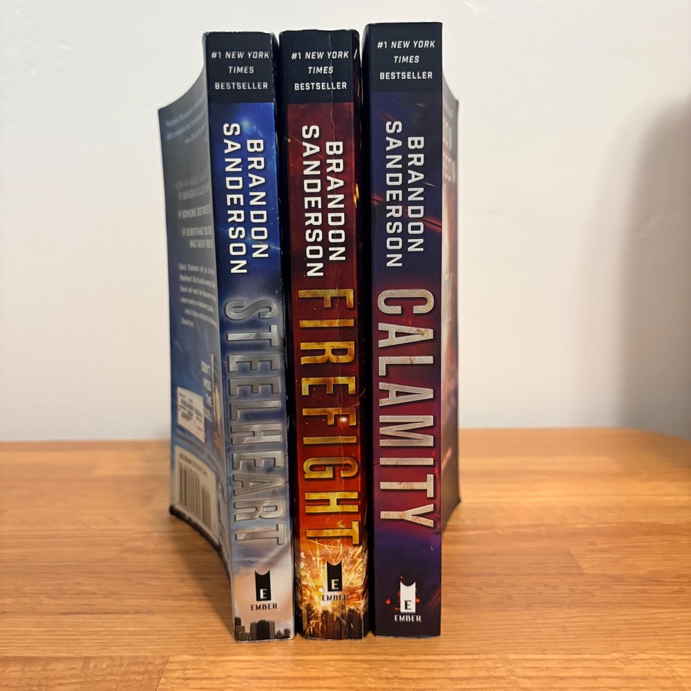The Reckoners Trilogy Brandon Sanderson 1st Edition 1st Print Paperback Book Set